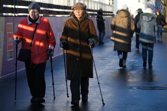 Теплая погода в Москве