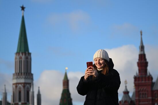 Теплая погода в Москве