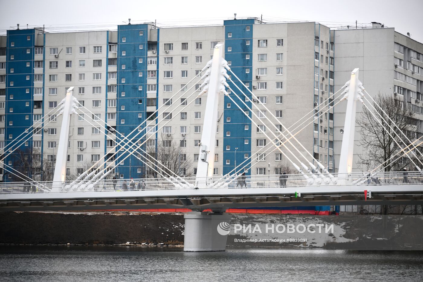 Открытие пешеходного моста в Нагатинском затоне