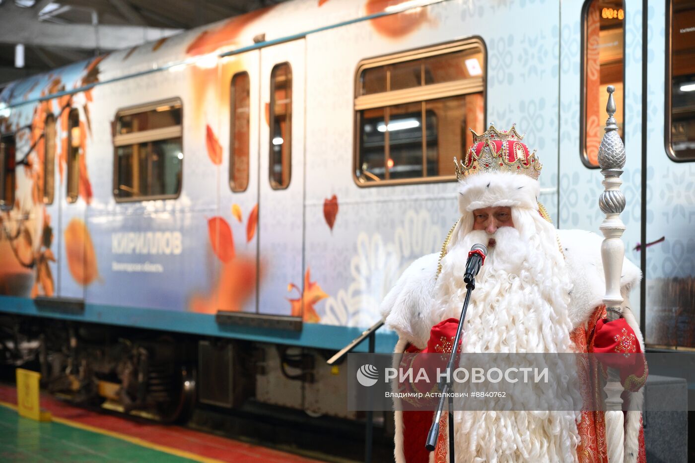 Запуск тематического поезда метро, посвященного Вологодской области 