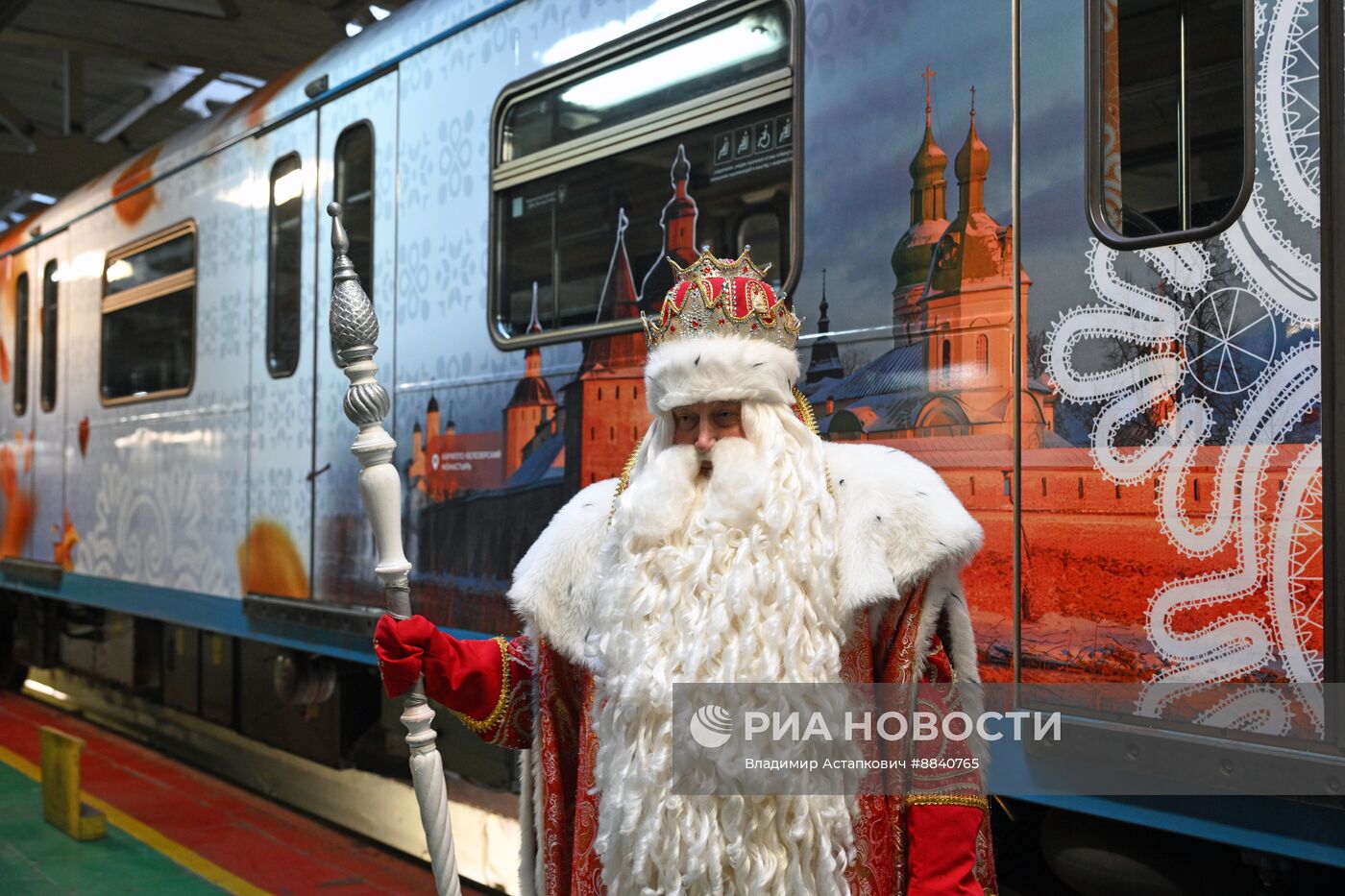 Запуск тематического поезда метро, посвященного Вологодской области 