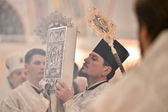 Патриаршее служение в канун праздника Крещения