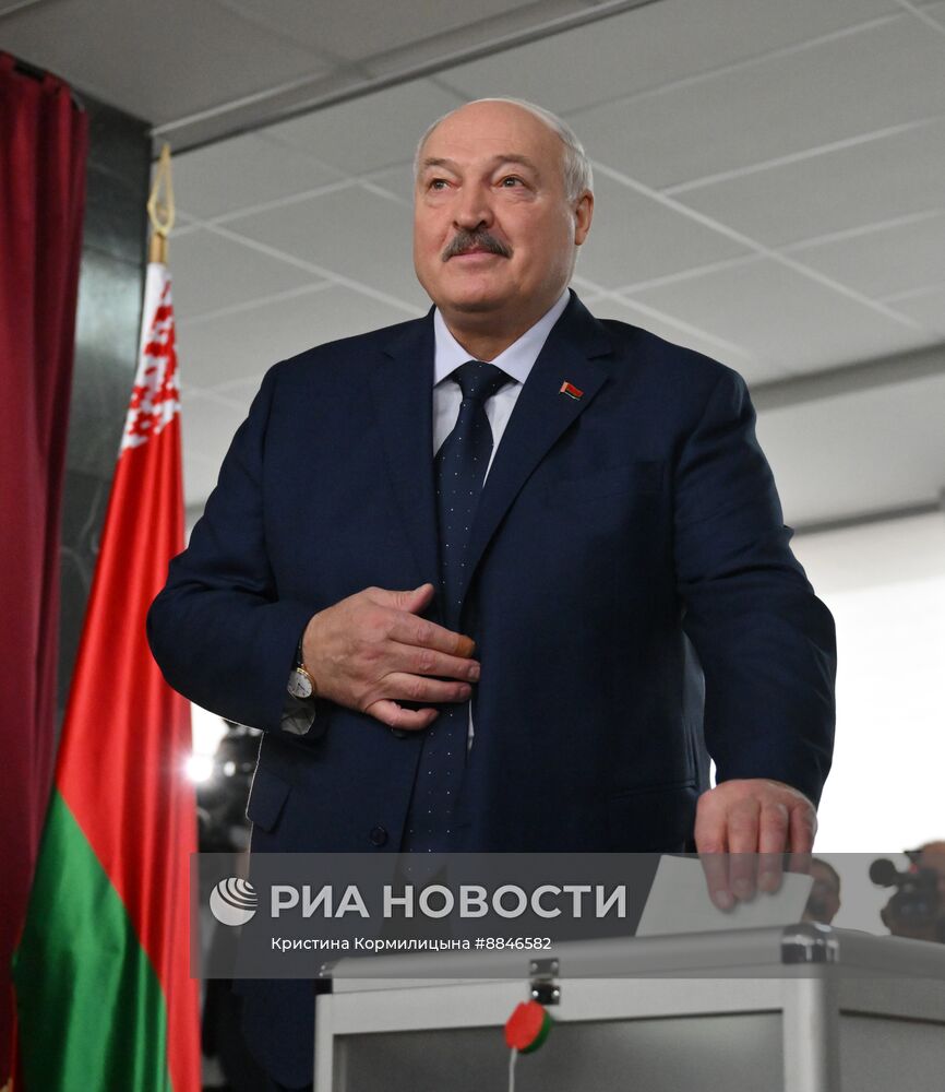 Голосование А. Лукашенко на выборах президента Белоруссии