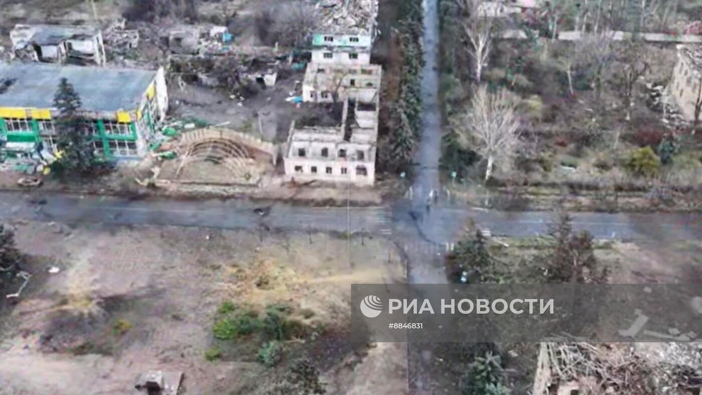 Освобожденный ВС РФ населенный пункт Великая Новоселка в ДНР