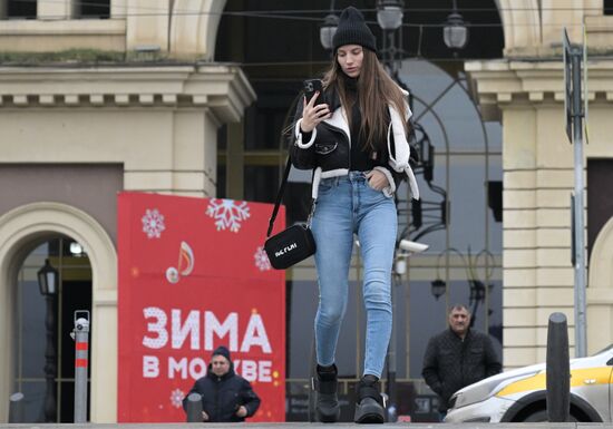 Теплая погода в Москве