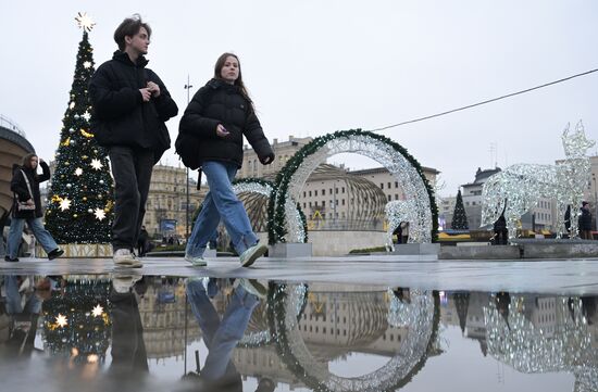Теплая погода в Москве