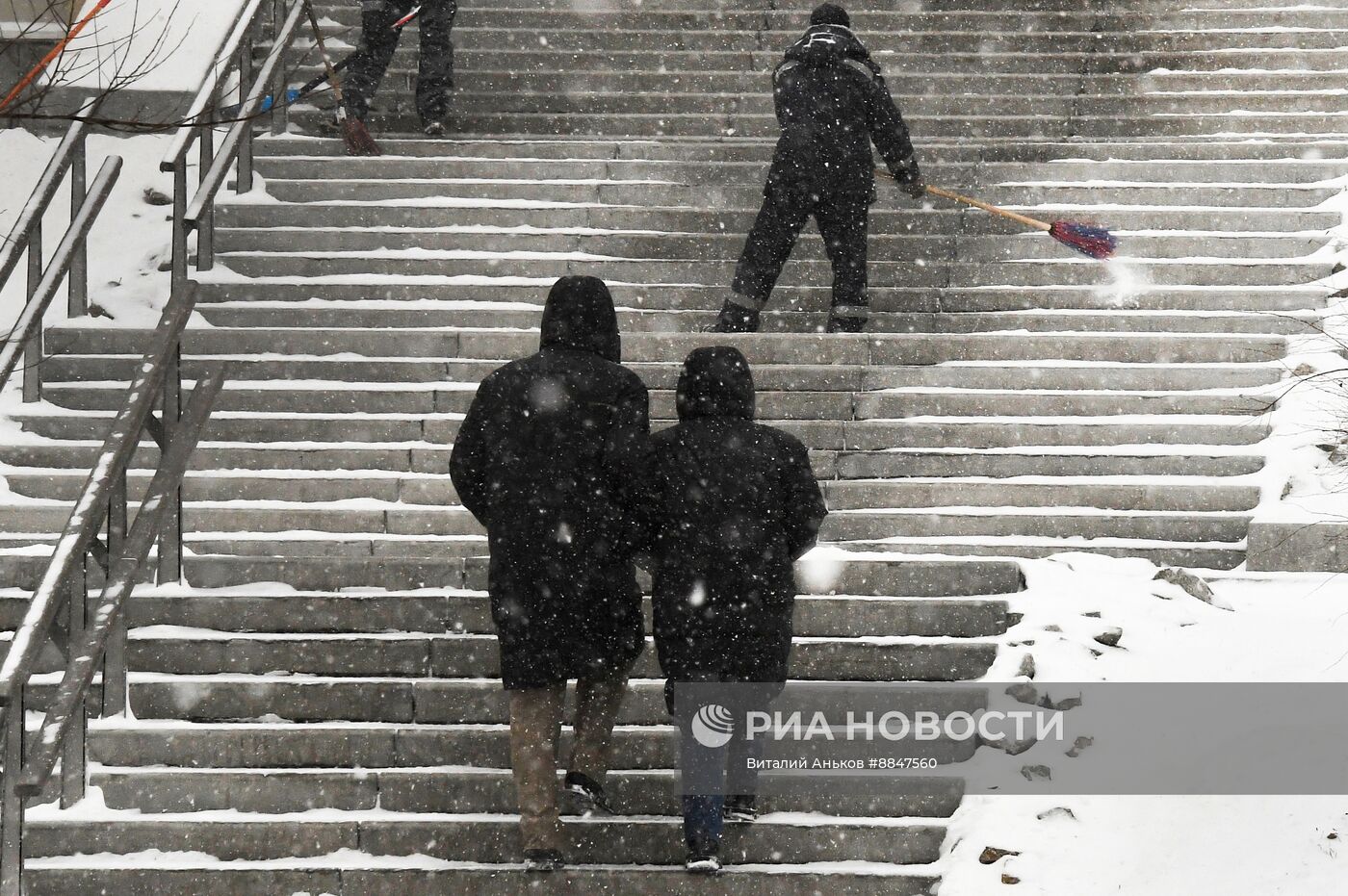 Снег во Владивостоке