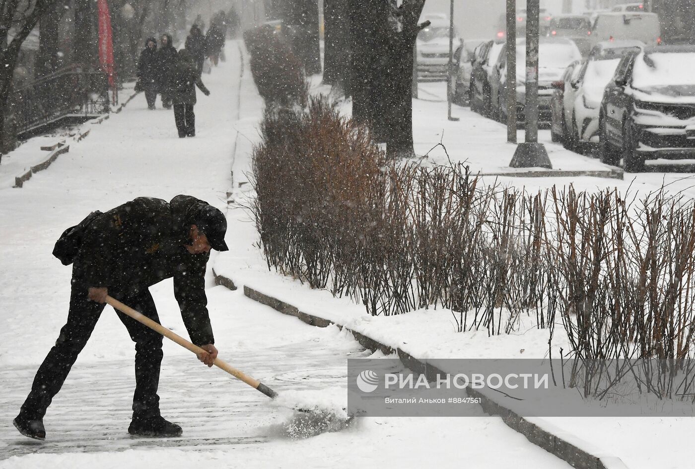 Снег во Владивостоке