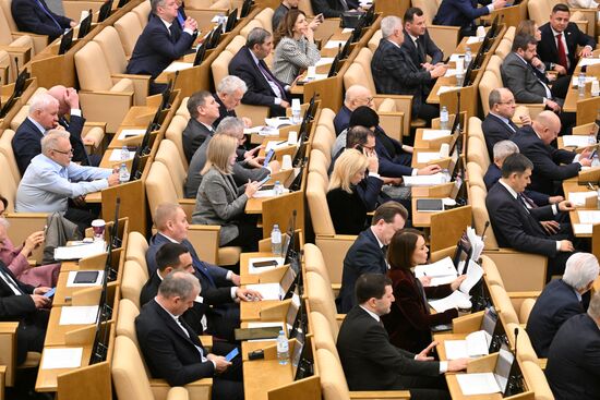 Пленарное заседание Госдумы РФ