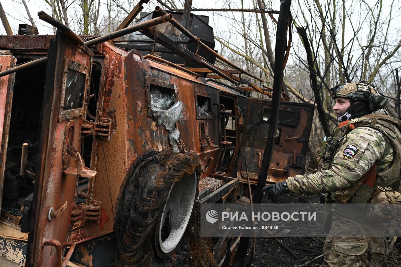 Военнослужащие батальонной тактической группы (БТГР) "Каштана" спецназа "Ахмат"