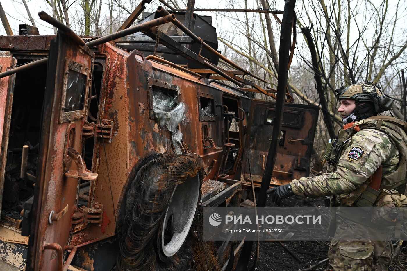 Военнослужащие батальонной тактической группы (БТГР) "Каштана" спецназа "Ахмат" 