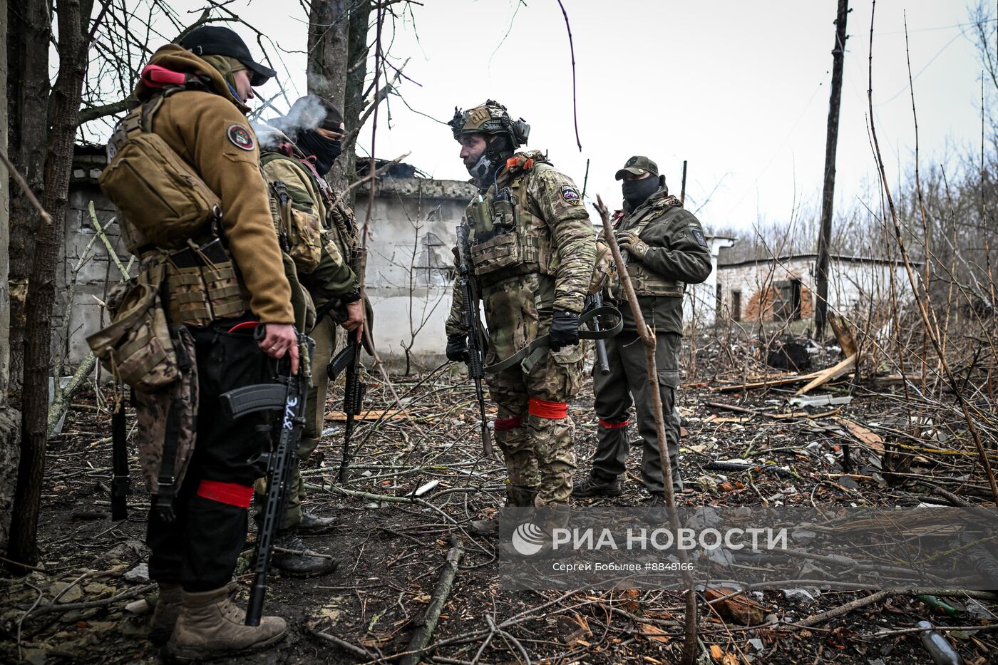 Военнослужащие батальонной тактической группы (БТГР) "Каштана" спецназа "Ахмат" 