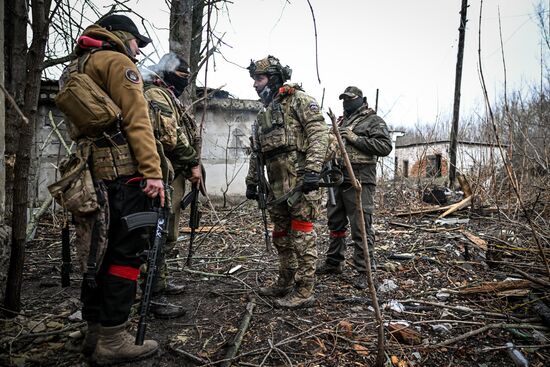 Военнослужащие батальонной тактической группы (БТГР) "Каштана" спецназа "Ахмат" 