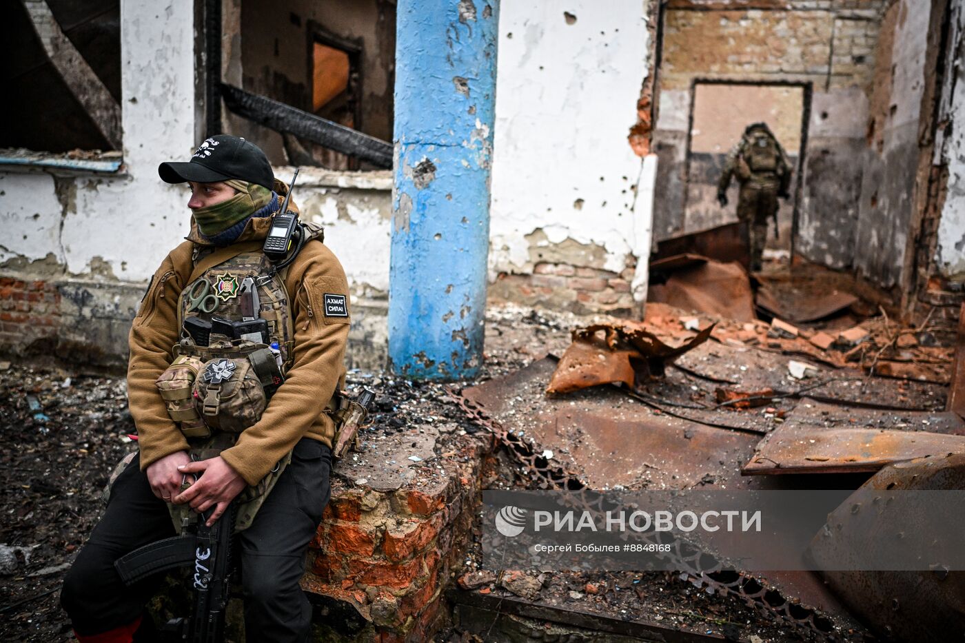 Военнослужащие батальонной тактической группы (БТГР) "Каштана" спецназа "Ахмат" 