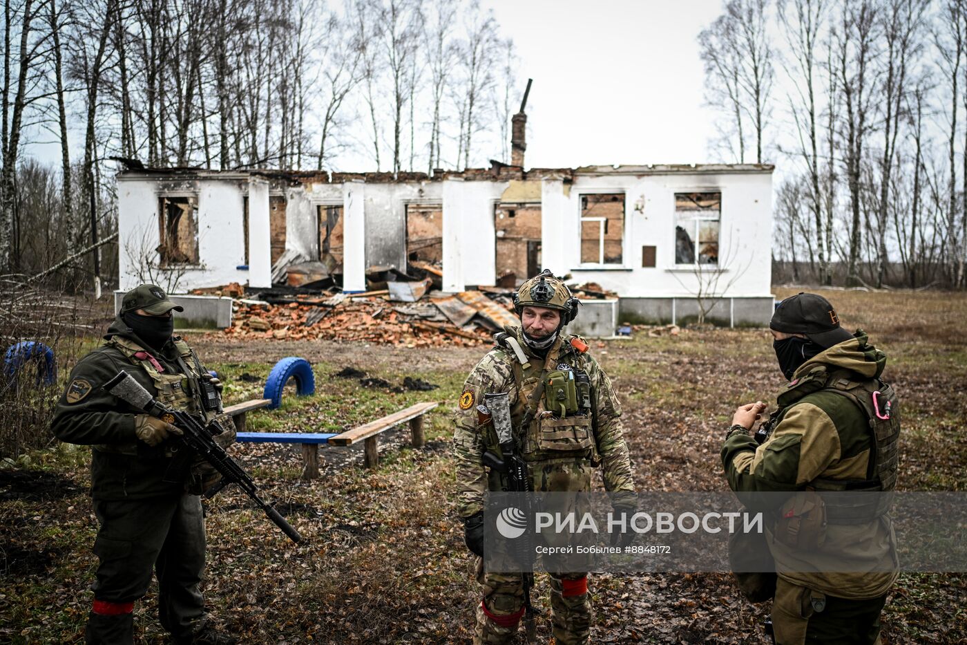 Военнослужащие батальонной тактической группы (БТГР) "Каштана" спецназа "Ахмат" 