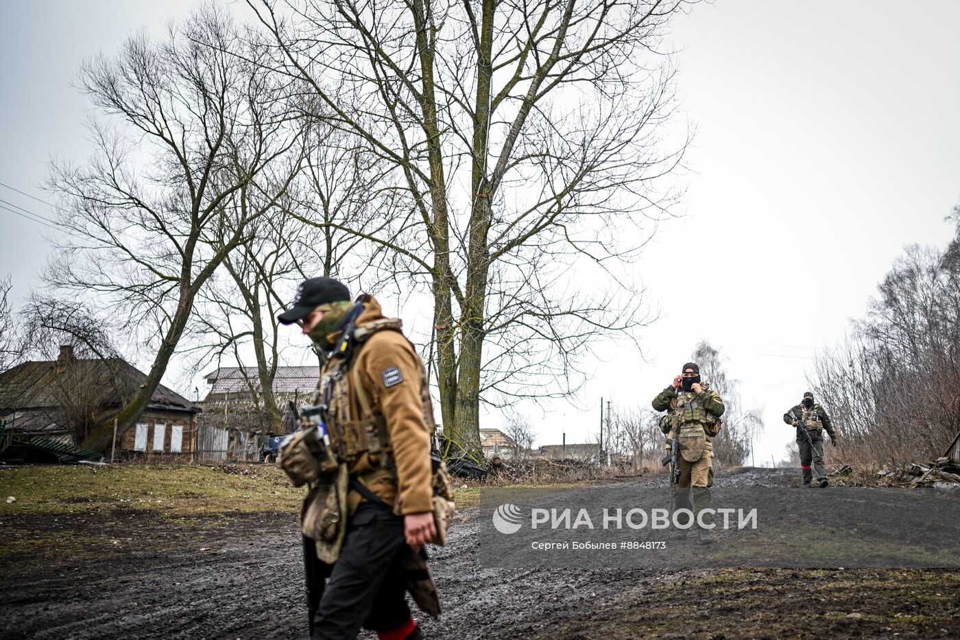 Военнослужащие батальонной тактической группы (БТГР) "Каштана" спецназа "Ахмат" 