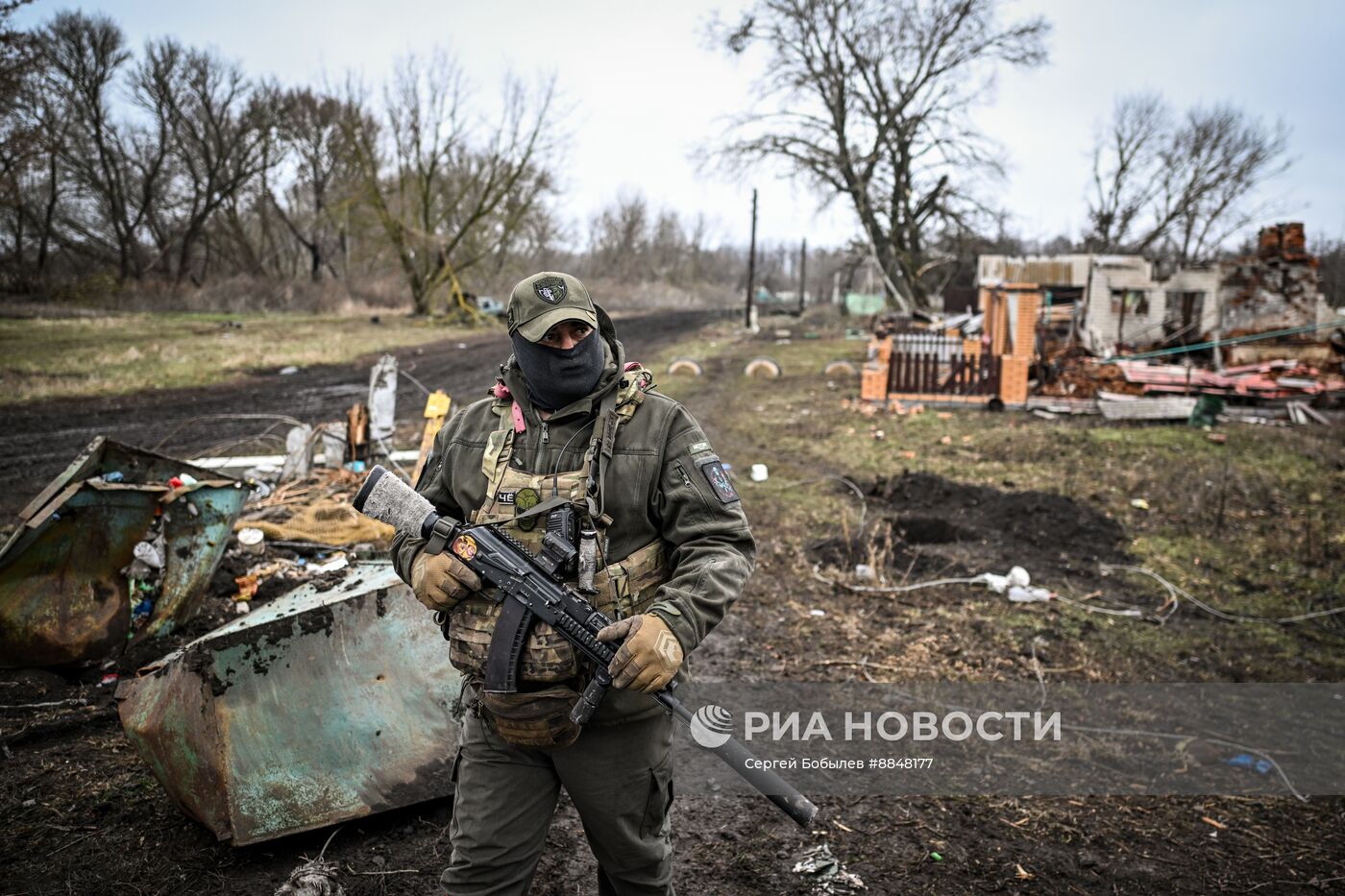 Военнослужащие батальонной тактической группы (БТГР) "Каштана" спецназа "Ахмат"