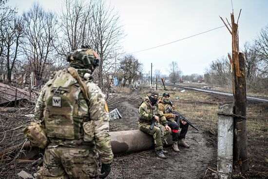 Военнослужащие батальонной тактической группы (БТГР) "Каштана" спецназа "Ахмат" 