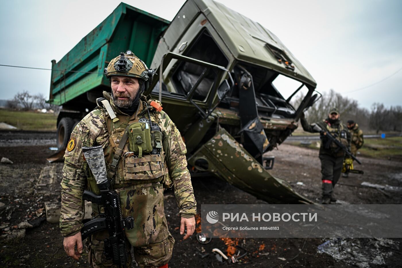 Военнослужащие батальонной тактической группы (БТГР) "Каштана" спецназа "Ахмат" 