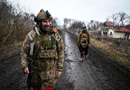 Военнослужащие батальонной тактической группы (БТГР) "Каштана" спецназа "Ахмат" 