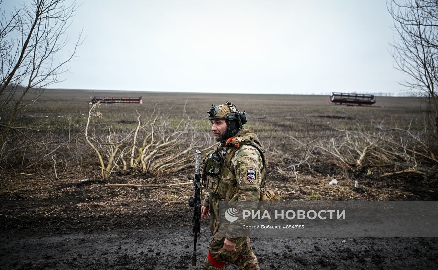 Военнослужащие батальонной тактической группы (БТГР) "Каштана" спецназа "Ахмат" 