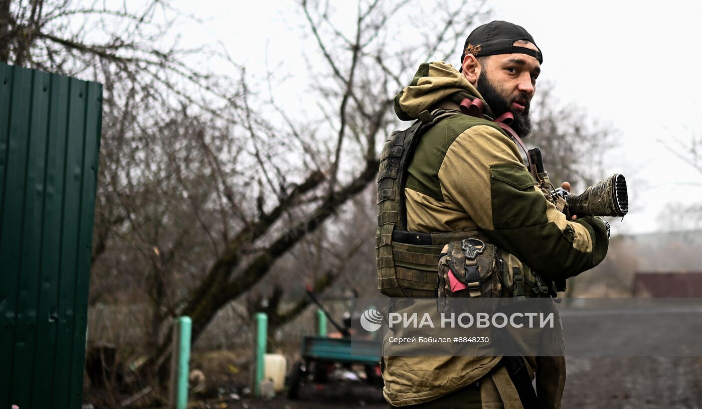 Военнослужащие батальонной тактической группы (БТГР) "Каштана" спецназа "Ахмат" 