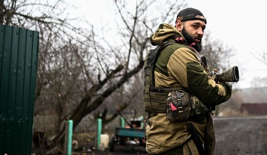 Военнослужащие батальонной тактической группы (БТГР) "Каштана" спецназа "Ахмат" 