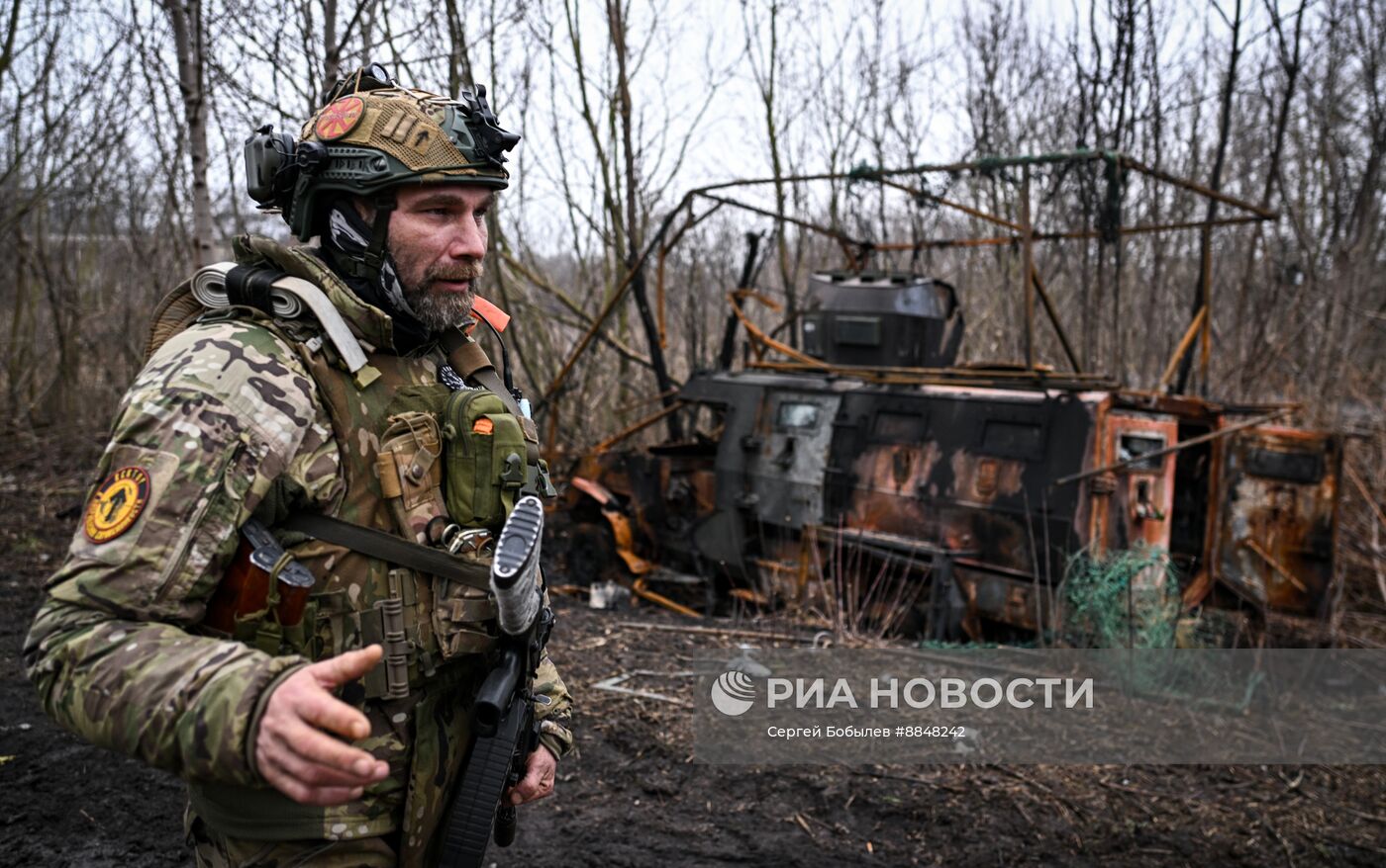 Военнослужащие батальонной тактической группы (БТГР) "Каштана" спецназа "Ахмат" 