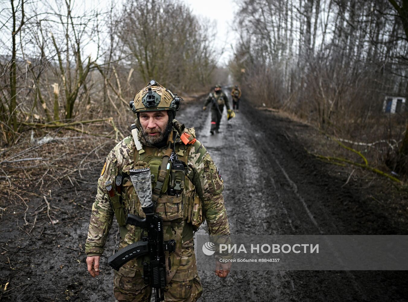 Военнослужащие батальонной тактической группы (БТГР) "Каштана" спецназа "Ахмат" 