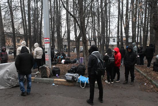 Пожар в административном здании в Москве