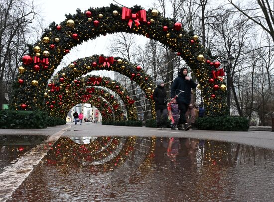 Теплая погода в Москве
