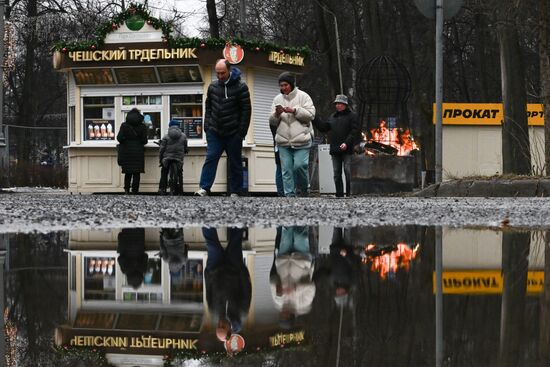 Теплая погода в Москве