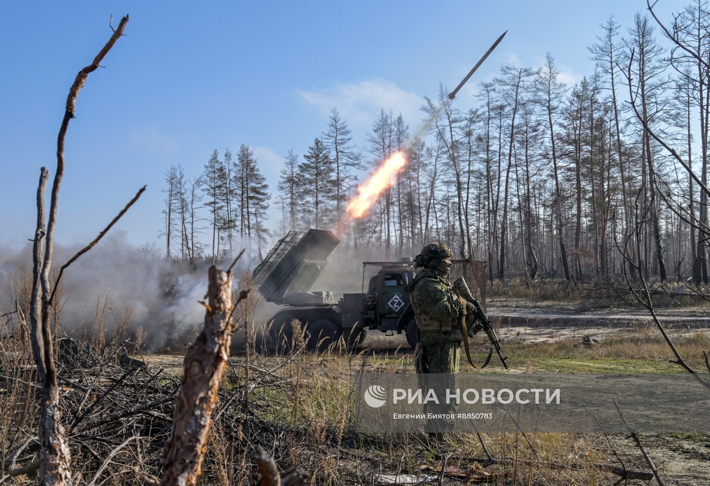 Боевая работа РСЗО "Град" 25 армии на Краснолиманском направлении в ЛНР 