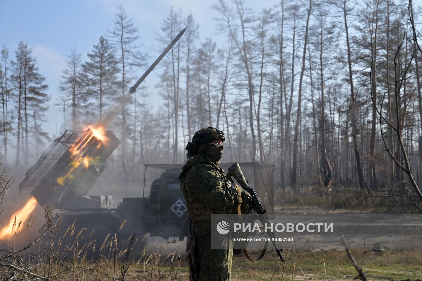 Боевая работа РСЗО "Град" 25 армии на Краснолиманском направлении в ЛНР 