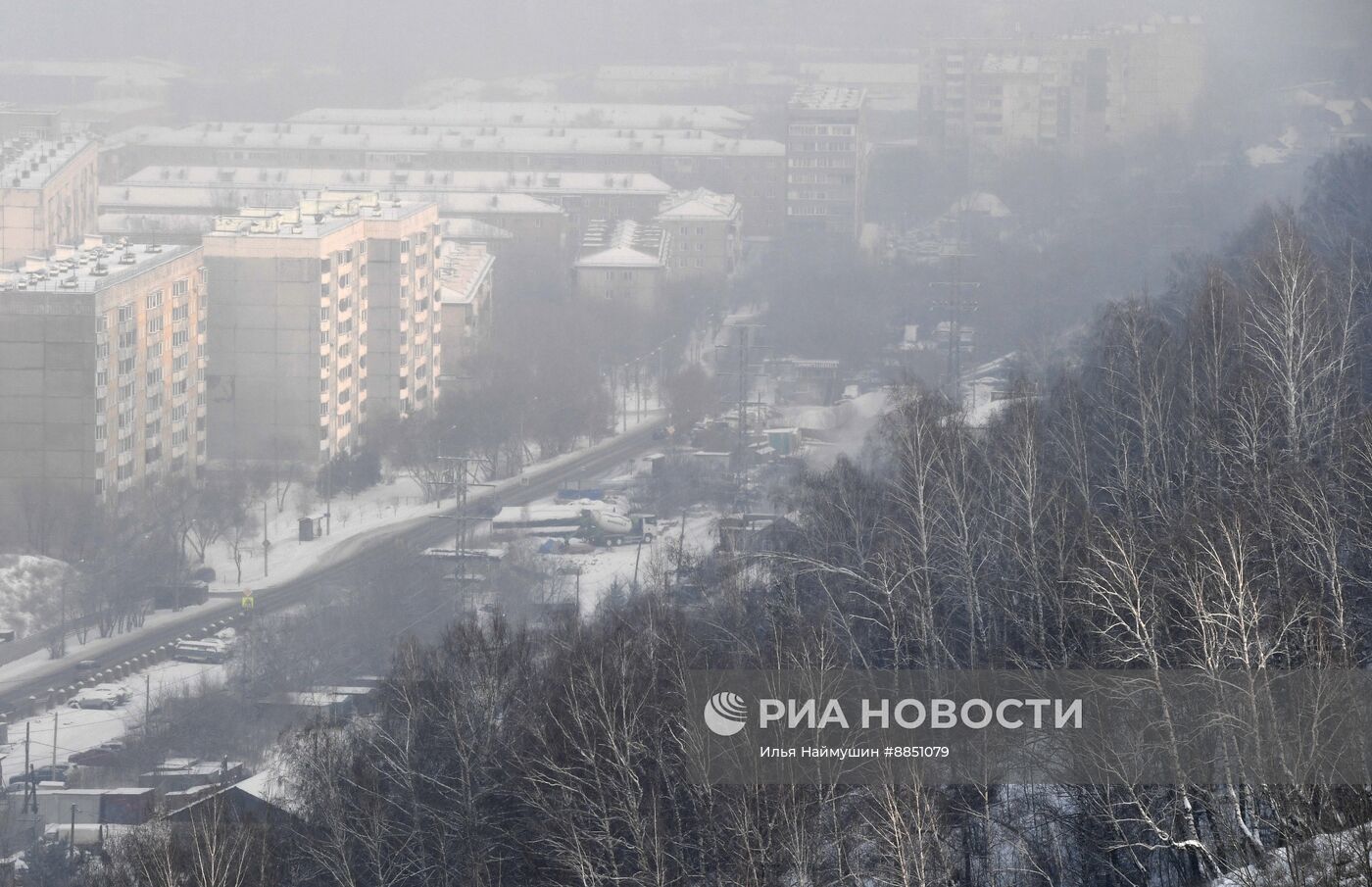 В Красноярске введен режим "черного неба"