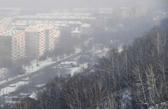 В Красноярске введен режим "черного неба"
