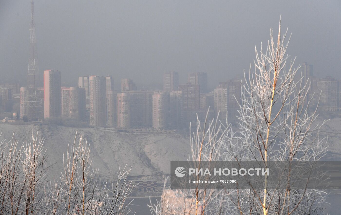 В Красноярске введен режим "черного неба"