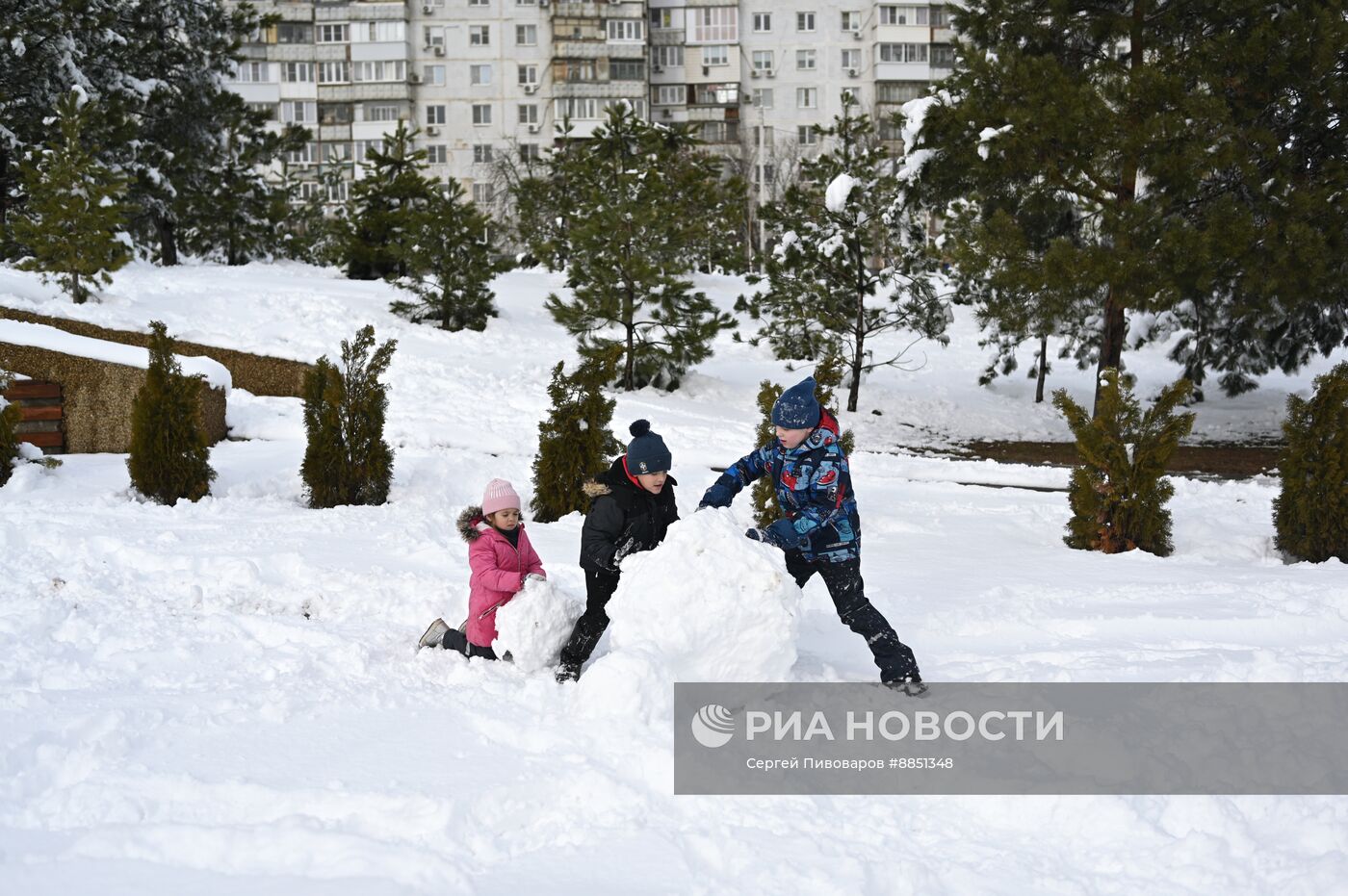 Последствия снегопада в Ростове-на-Дону