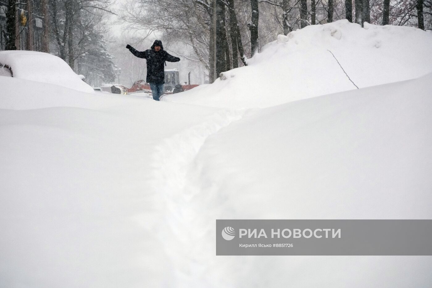 Снегопад на Сахалине