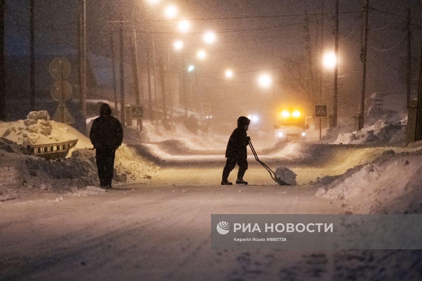 Снегопад на Сахалине