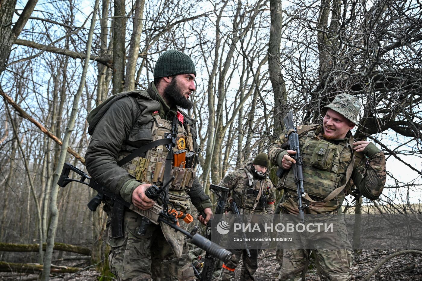 Работа расчета батальонной тактической группы (БТГР) "Каштана" спецназа "Ахмат"