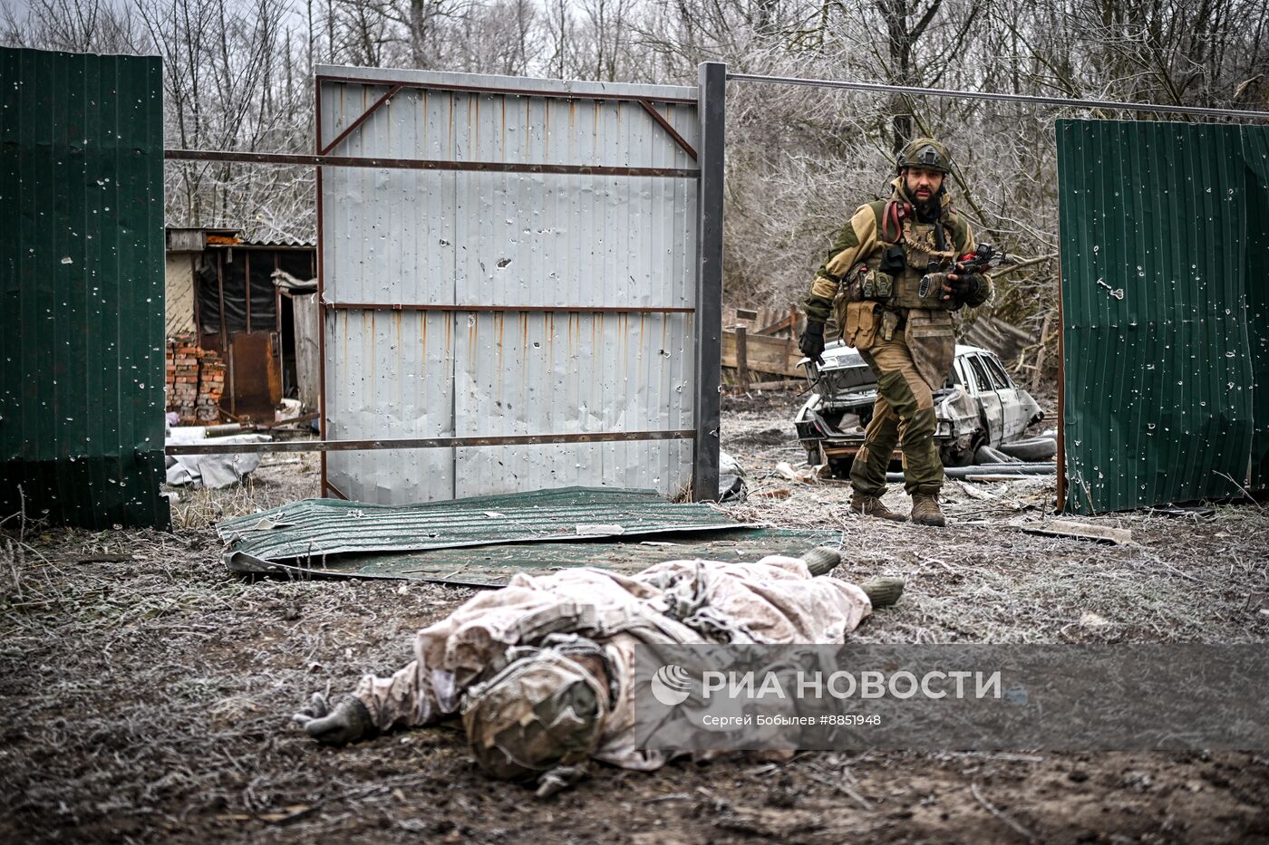 Работа расчета батальонной тактической группы (БТГР) "Каштана" спецназа "Ахмат"