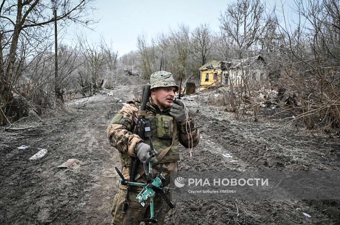 Работа расчета батальонной тактической группы (БТГР) "Каштана" спецназа "Ахмат"