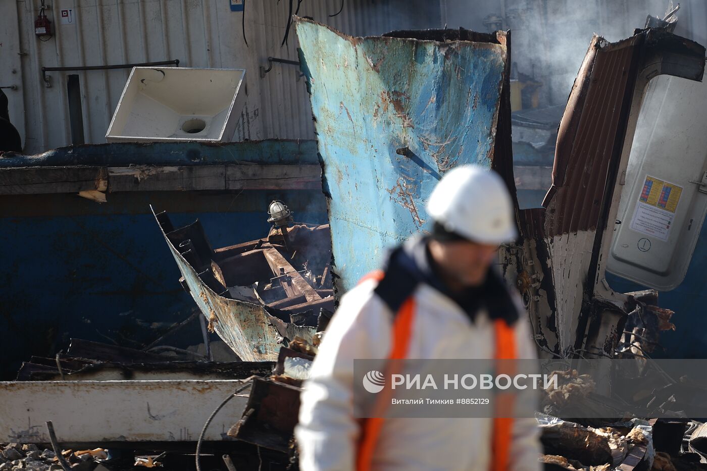 Демонтаж танкера "Волгонефть-239" в Краснодарском крае