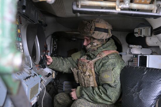 Боевое дежурство расчета ЗРК "БУК" ЦВО в ДНР