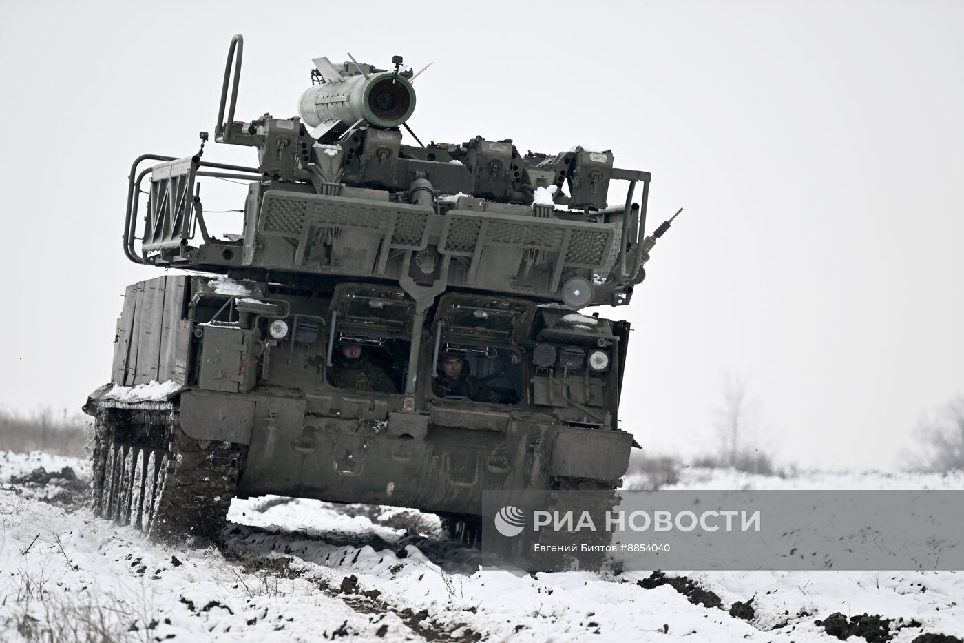 Боевое дежурство расчета ЗРК "БУК" ЦВО в ДНР