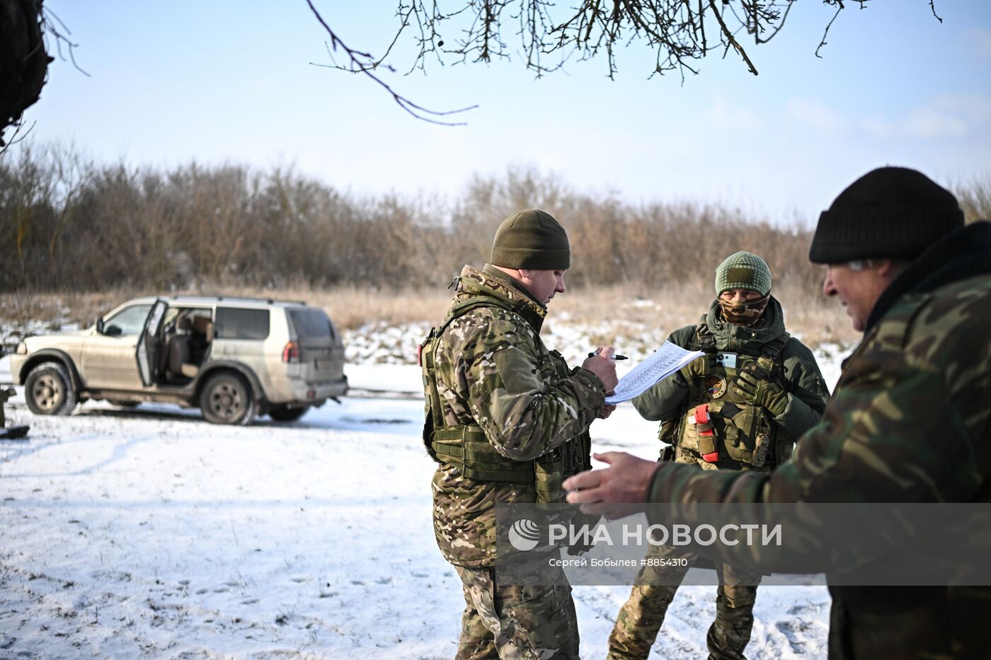 Раздача гумпомощи в Курской области 