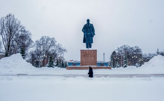 Последствия снегопада на Сахалине