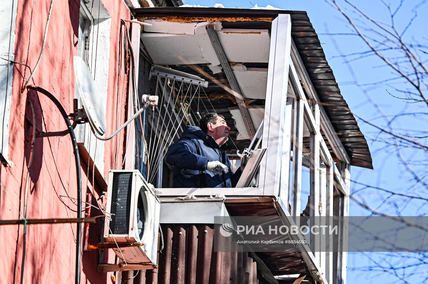 Последствия атаки БПЛА в Ростове-на-Дону