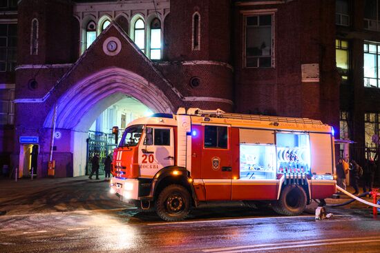 Пожар в здании Электрозавода